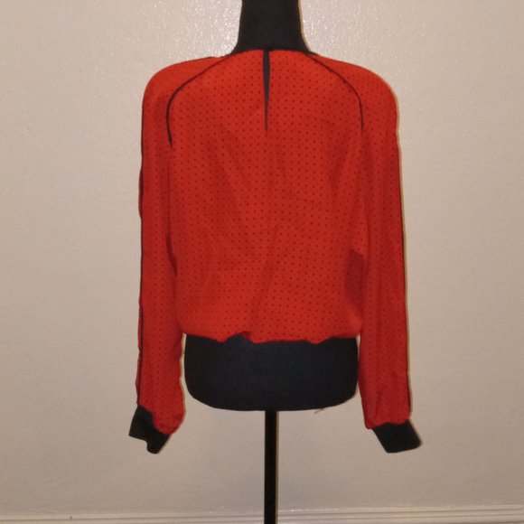 Koret apple red long sleeve art deco top - Picture 4 of 10